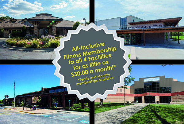 All-inclusive Fitness Membership to all 4 Facilities for as little as 19.42 a month!